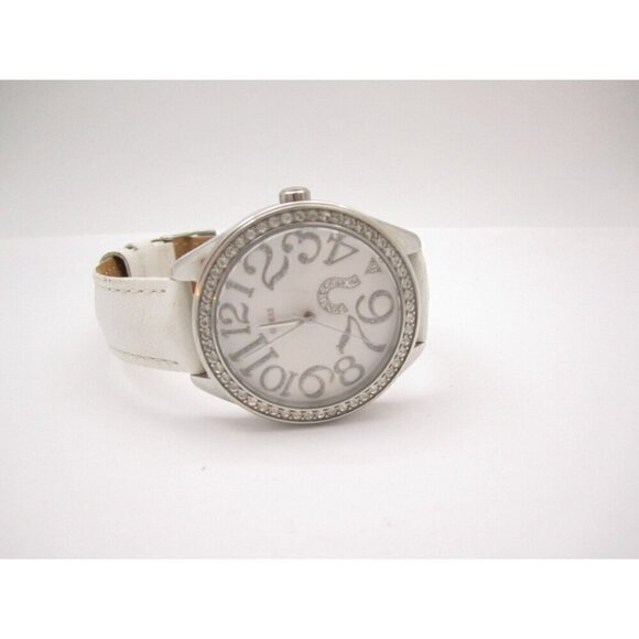 Women Guess Quartz Crystals WR Analog 36mm Dial Round Watch (G729) "New Battery" - Picture 7 of 9